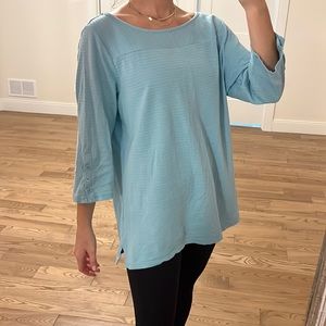 Talbots size 1x prima cotton blue shirt